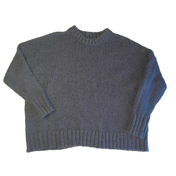 Aerie Oversized Wool Blend Super Soft Knit Sweater Navy Blue Women's XS - Picture 1 of 8